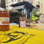 Protesta de apicultores en el centro de Huelva